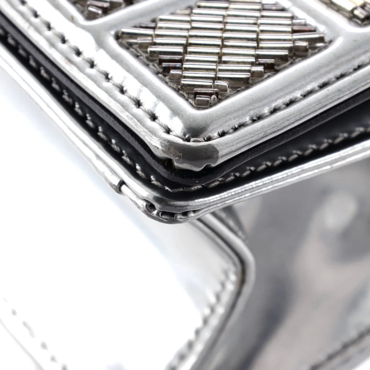 Diorama Flap Bag Beaded Leather Small - Deep Luxury