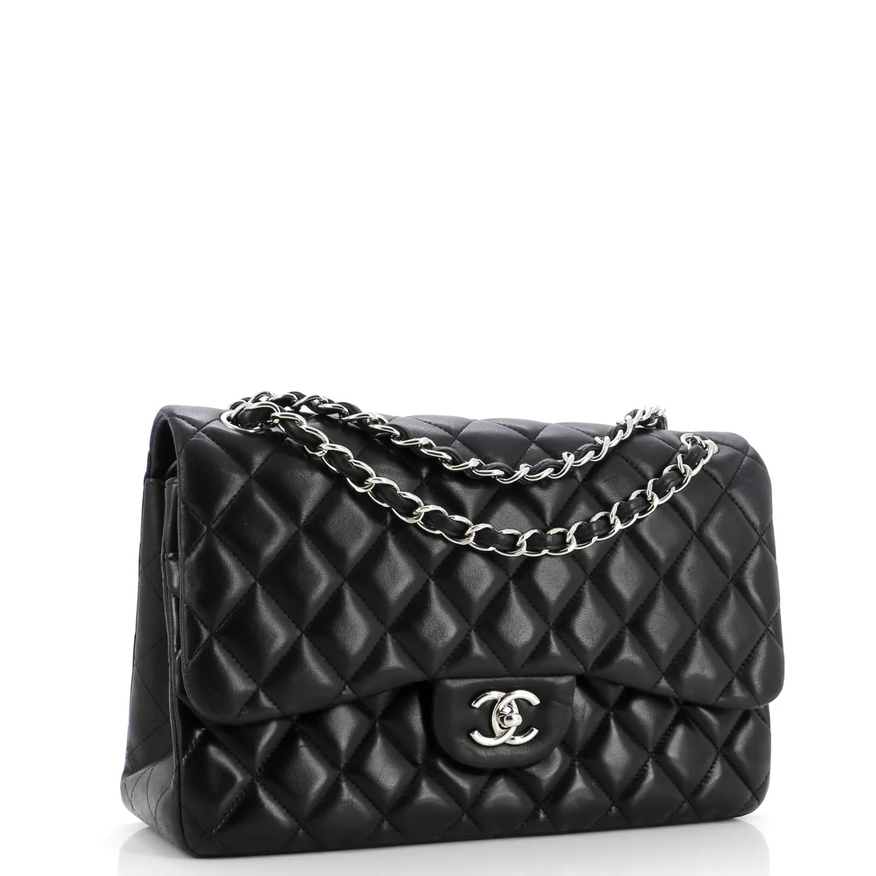 Classic Double Flap Bag Quilted Lambskin Jumbo - Deep Luxury