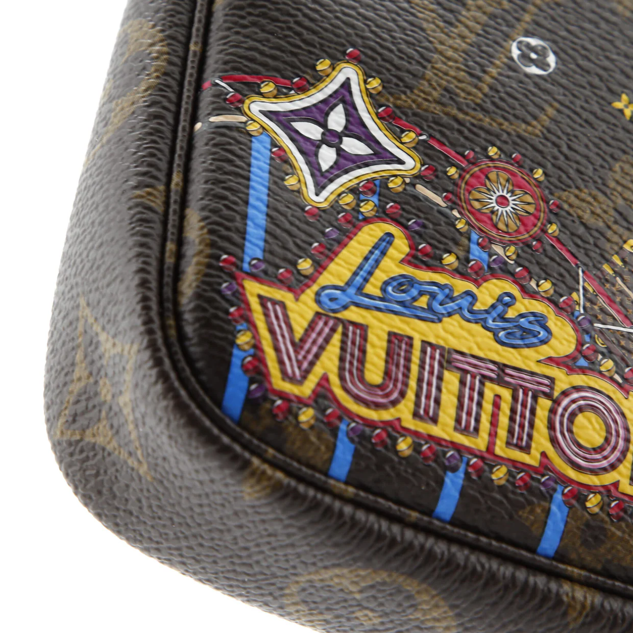 Pochette Accessoires Limited Edition Vivienne Xmas Monogram Canvas Mini - Deep Luxury