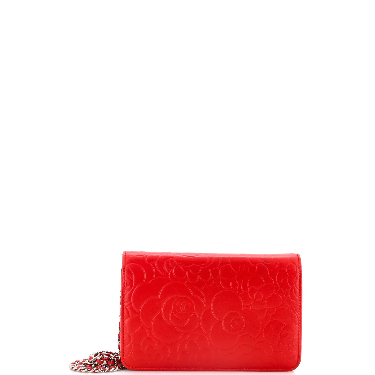 Wallet on Chain Camellia Lambskin - Deep Luxury