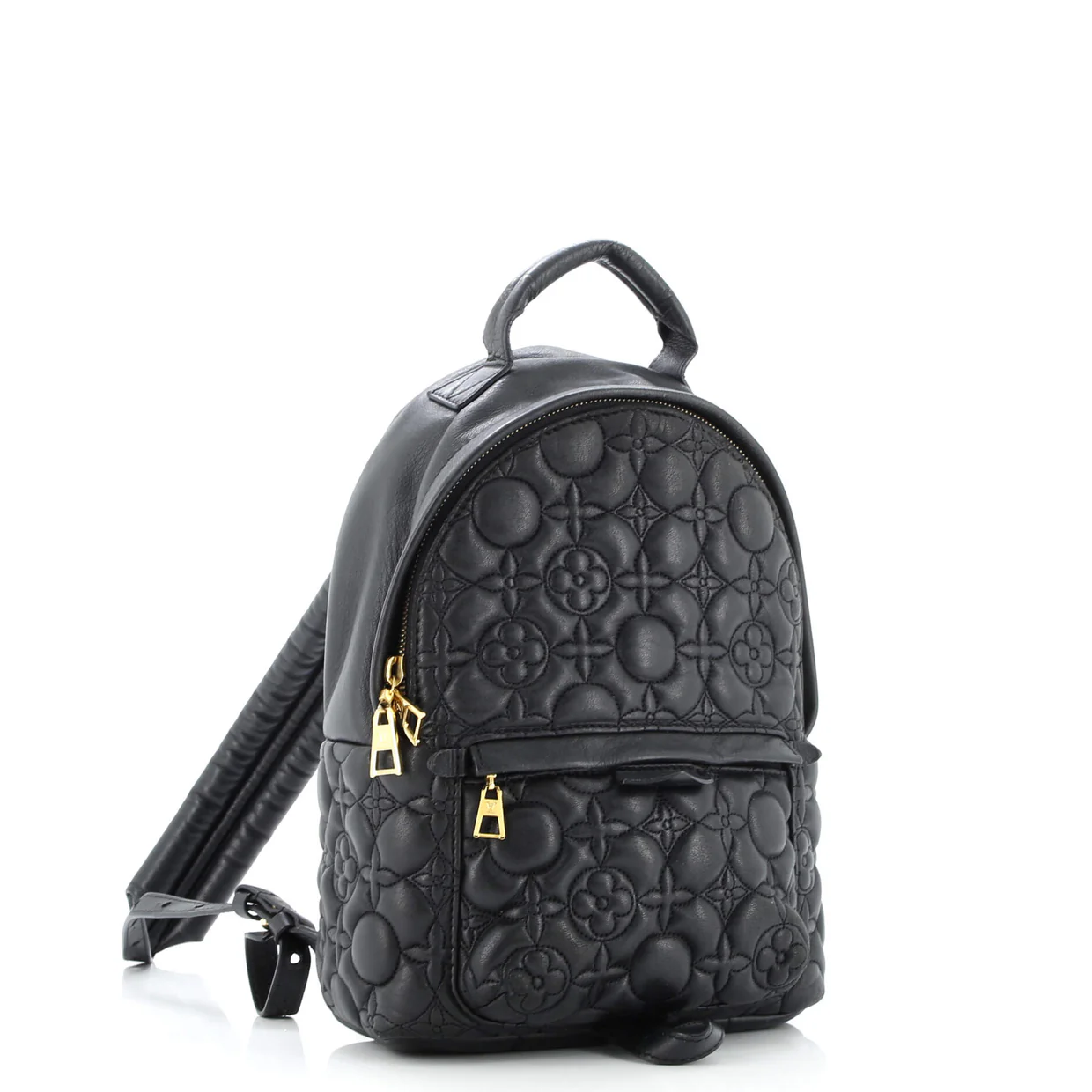 Palm Springs Backpack Malletage Flower Lambskin PM - Deep Luxury