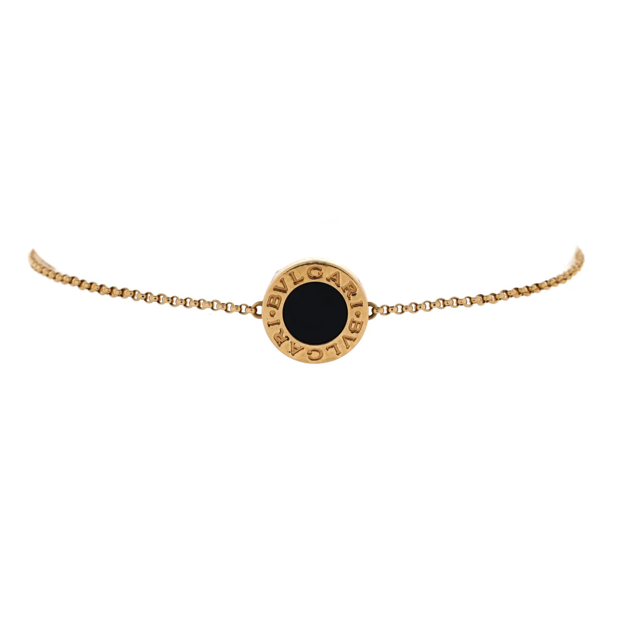 Bvlgari Bvlgari Chain Bracelet 18K Yellow Gold and Onyx - Deep Luxury