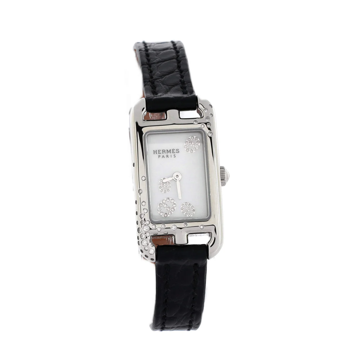 Nantucket Jete de Diamants Quartz Watch Stainless Steel and Alligator with Diamonds 17 - Deep Luxury