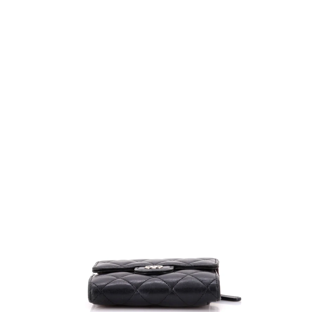 CC Compact Classic Flap Wallet Quilted Lambskin - Deep Luxury