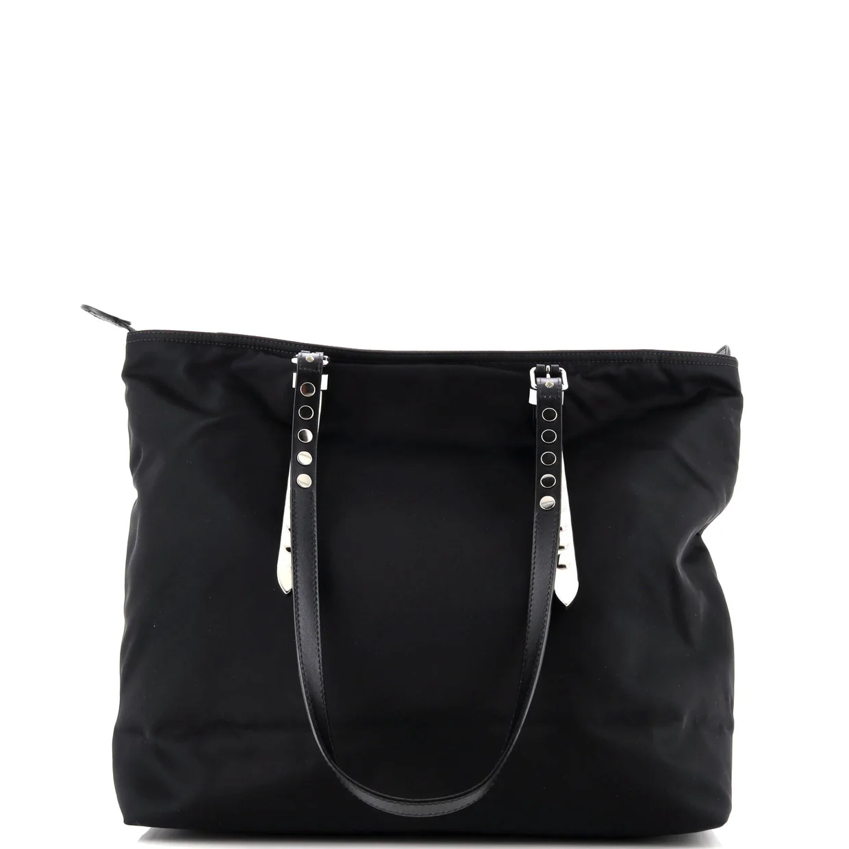 New Vela Convertible Tote Tessuto with Studded Leather Medium - Deep Luxury