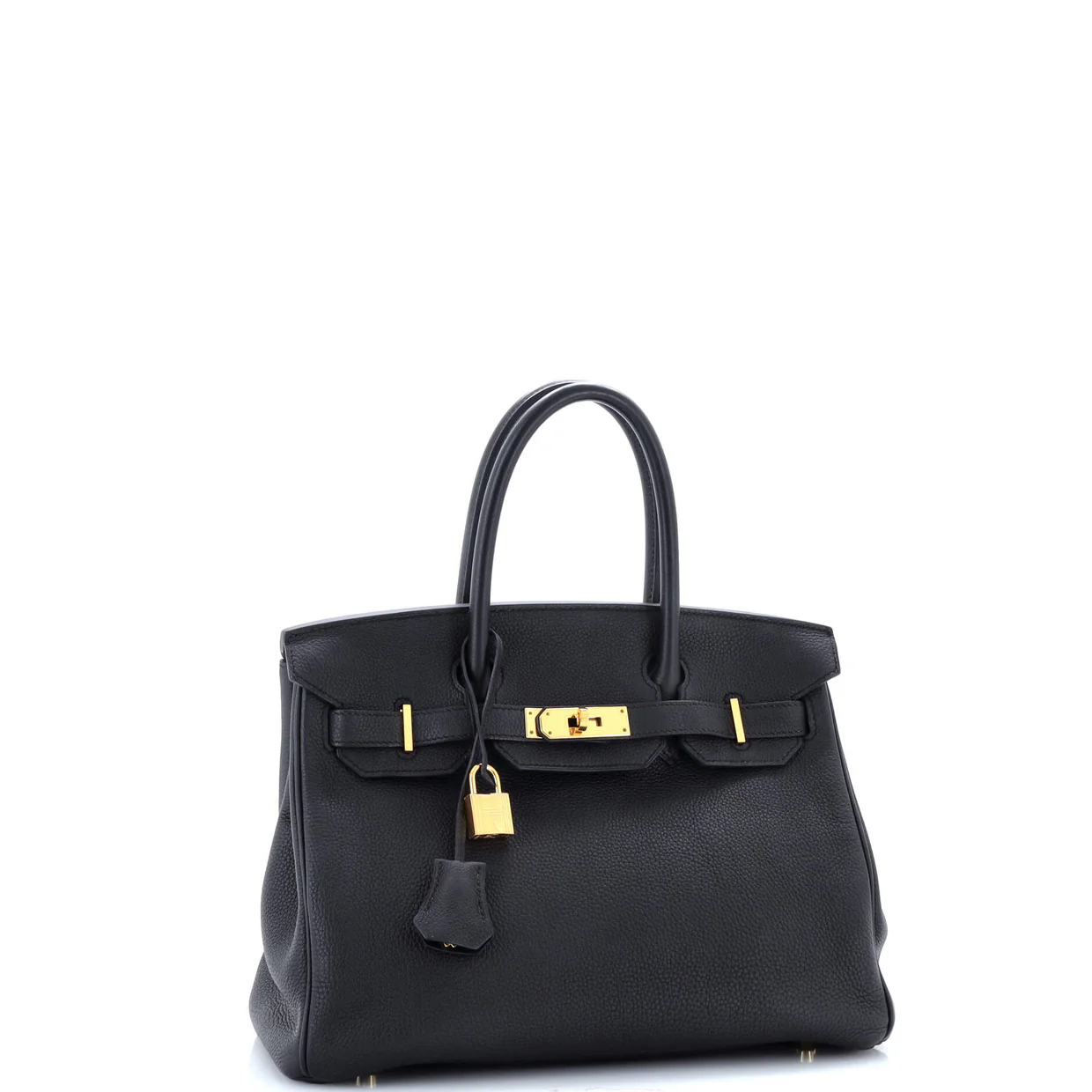 Birkin Handbag Noir Togo with Gold Hardware 30 - Deep Luxury