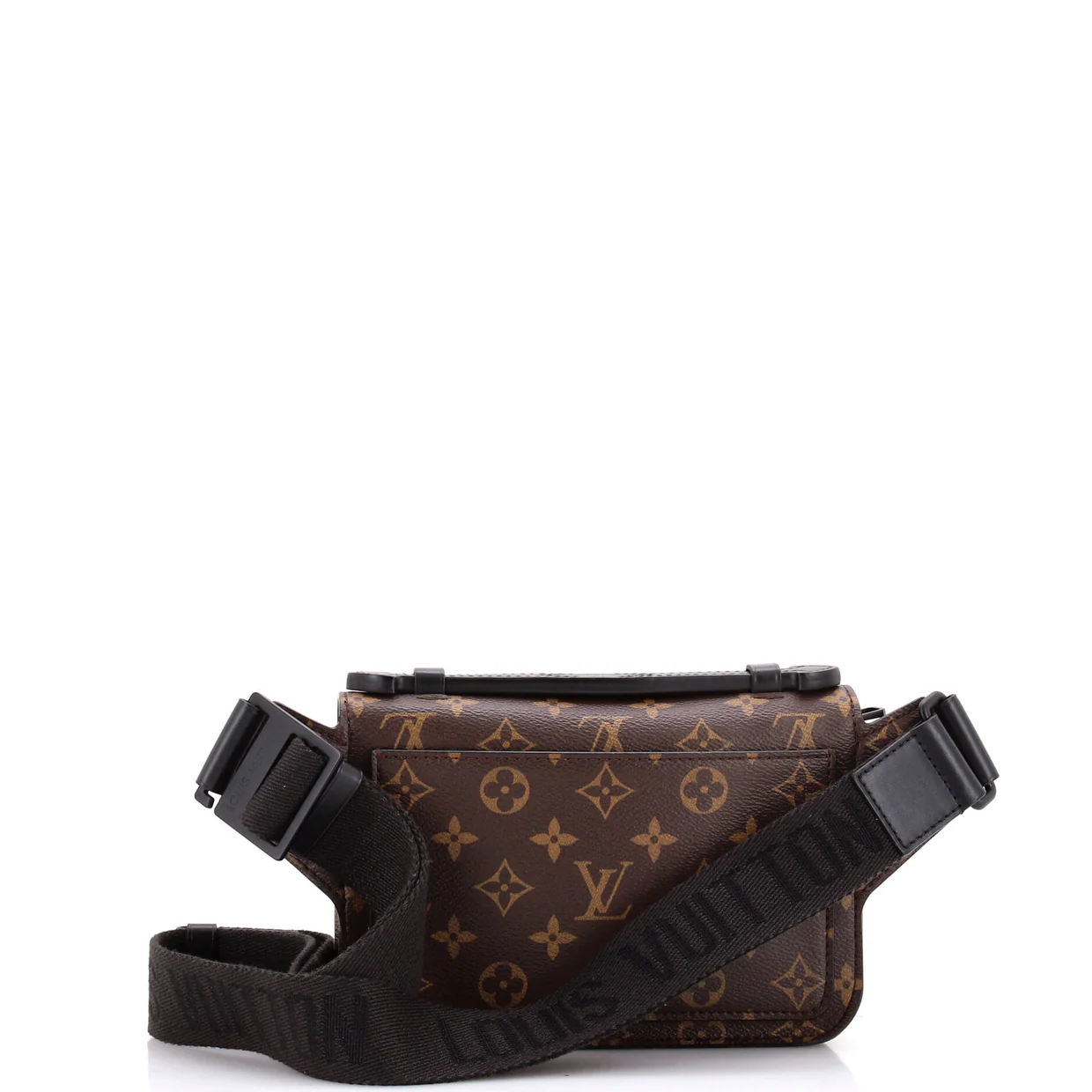S Lock Sling Bag Macassar Monogram Canvas - Deep Luxury