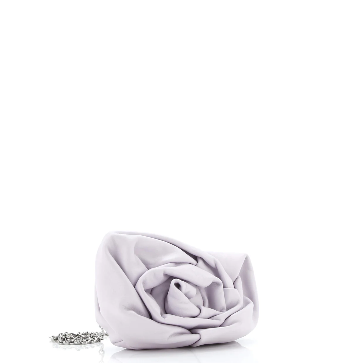Rose Chain Clutch Leather - Deep Luxury