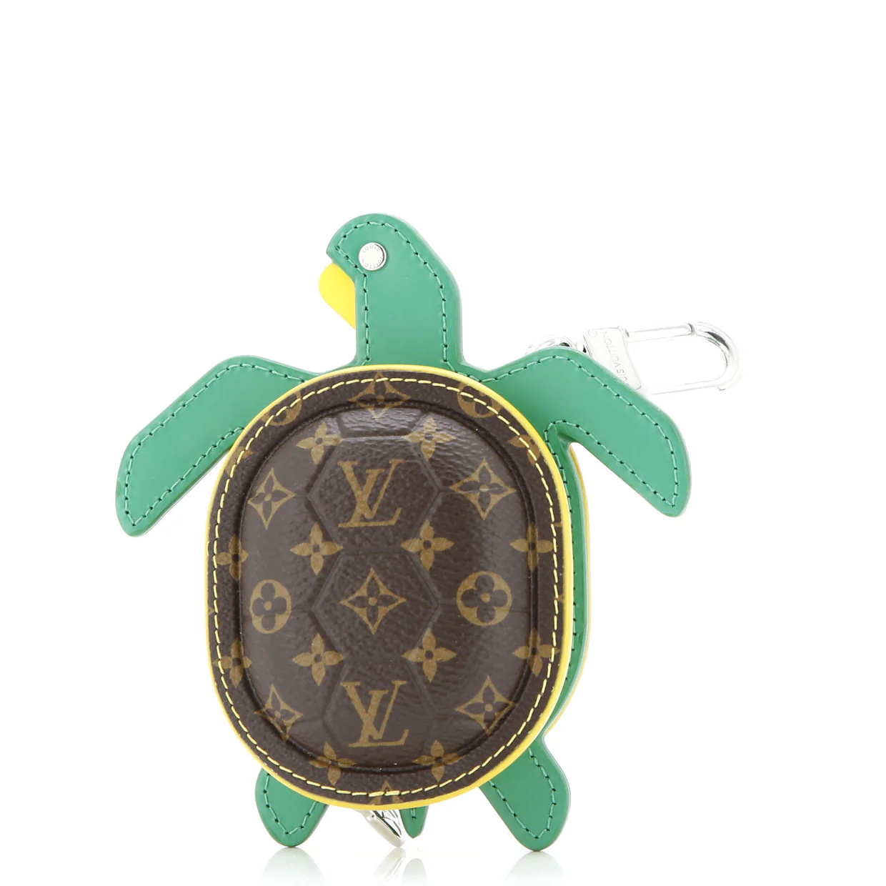 Turtle Pouch Bag Charm Monogram Canvas with Leather - Deep Luxury