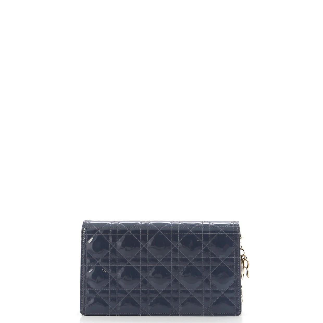 Lady Dior Clutch on Chain Cannage Quilt Patent - Deep Luxury