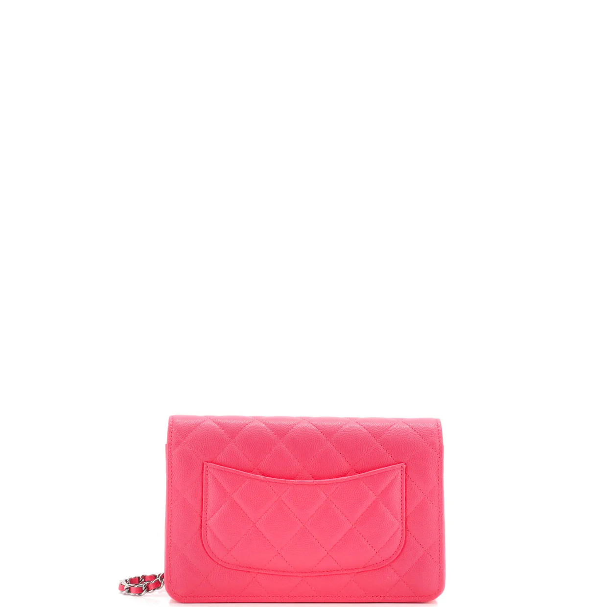 Crystal Woven CC Wallet on Chain Quilted Caviar - Deep Luxury