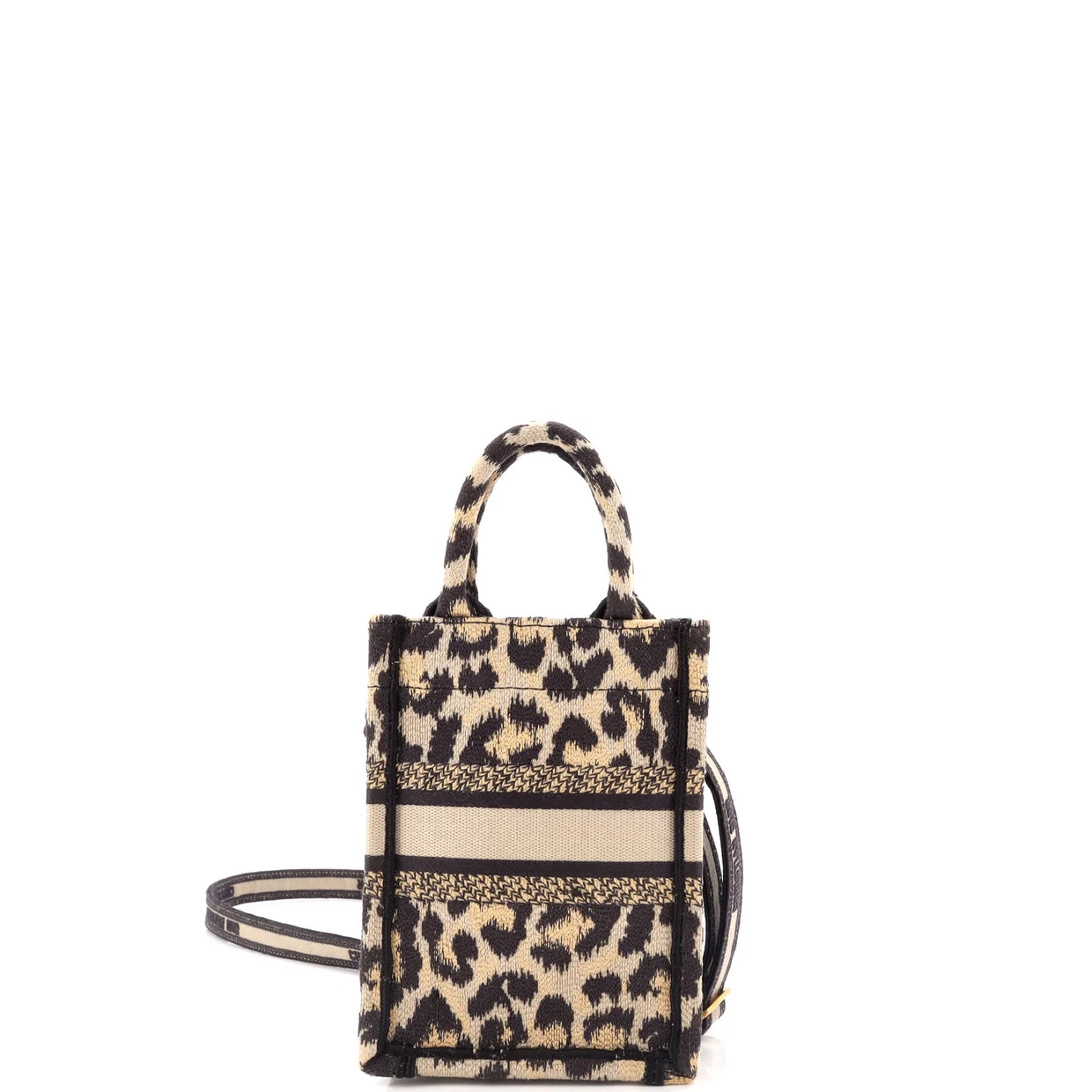 Book Tote Phone Bag Embroidered Canvas Mini - Deep Luxury