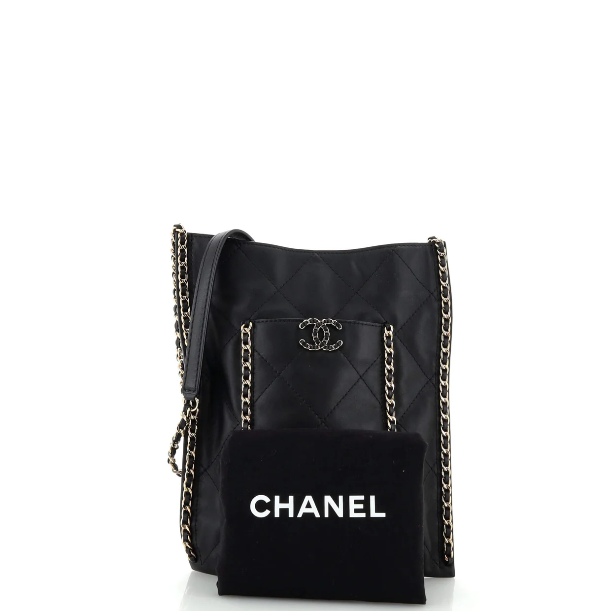 Flat Shopping Bag Quilted Calfskin Small - Deep Luxury