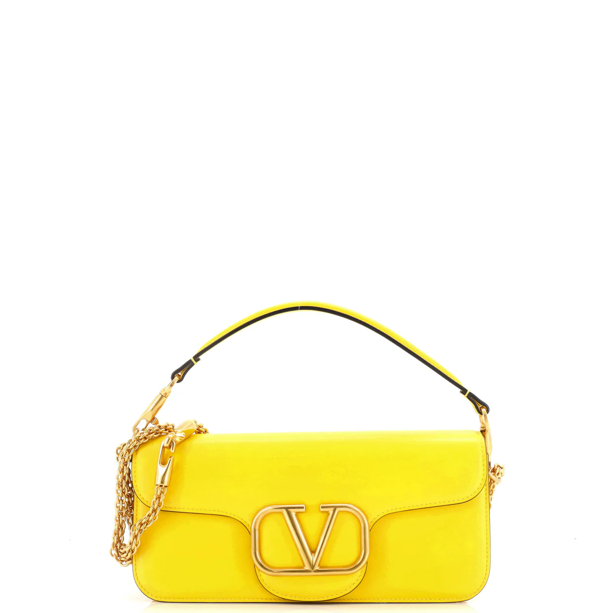 VLogo Loco Flap Shoulder Bag Leather Medium - Deep Luxury