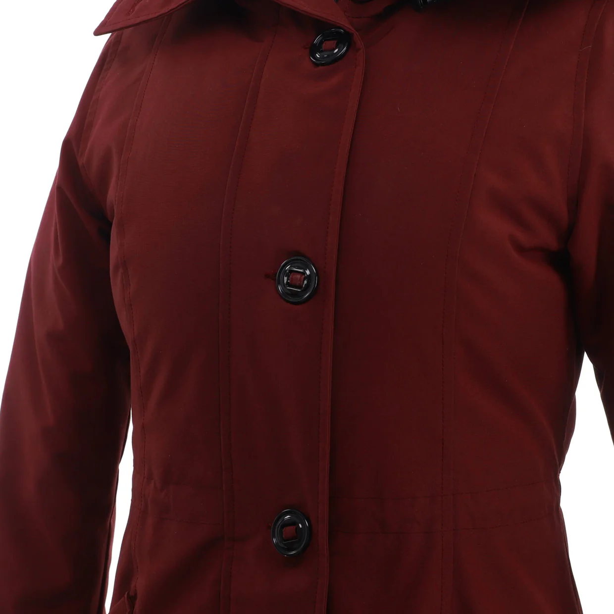 Women’s Rossclair Hooded Parka Polyester Blend with Down and Fur - Deep Luxury