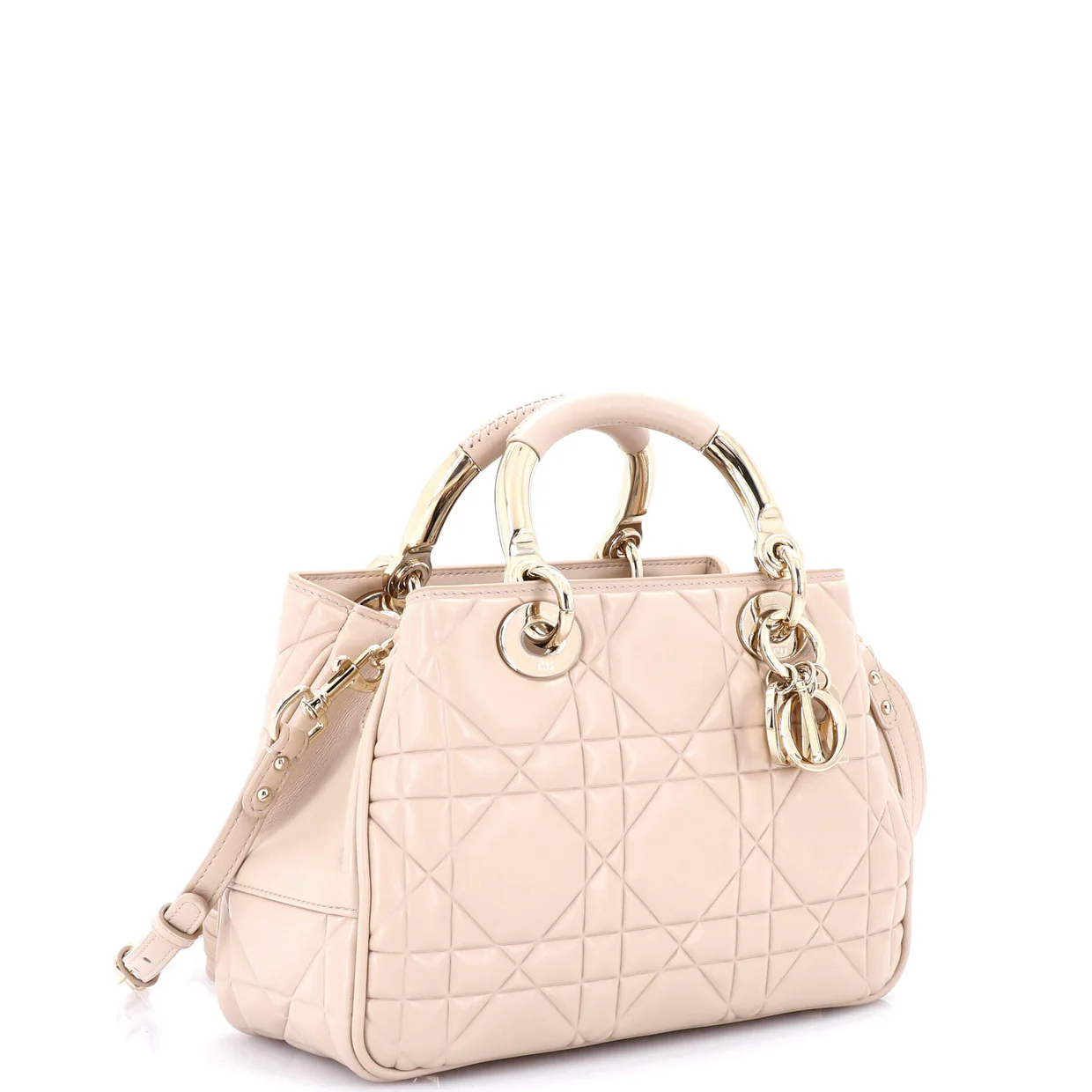 Lady 95.22 Bag Cannage Embossed Leather Small - Deep Luxury
