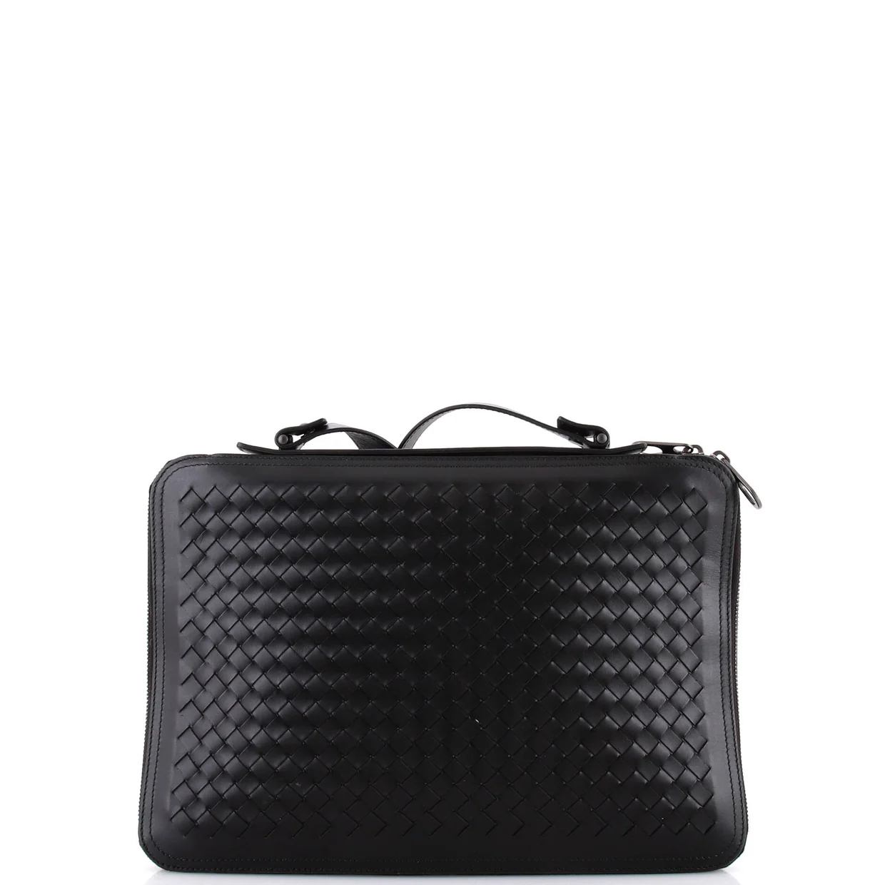 Slim Zip Around Briefcase Intrecciato Nappa - Deep Luxury