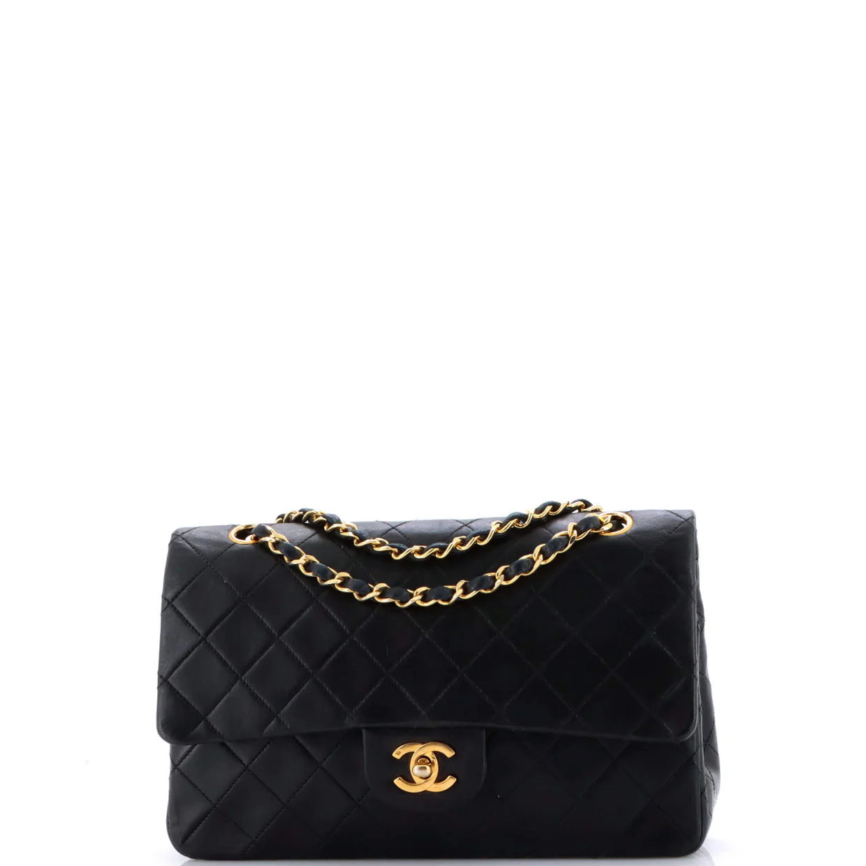 Vintage Classic Double Flap Bag Quilted Lambskin Small - Deep Luxury
