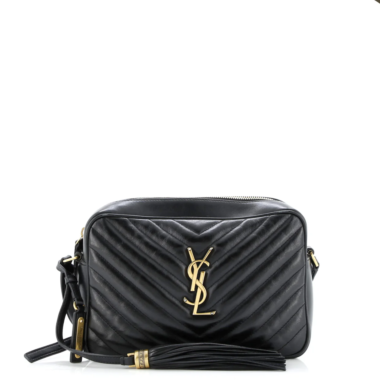 Lou Camera Bag Matelasse Chevron Leather Small - Deep Luxury