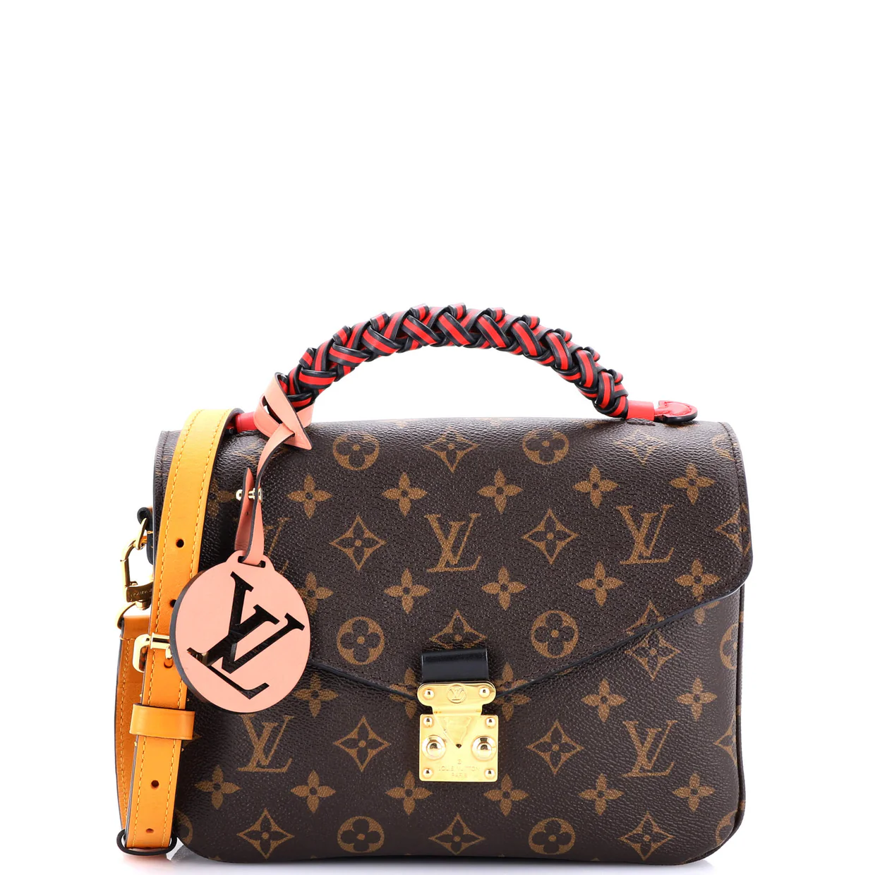 Braided Handle Pochette Metis Monogram Canvas with Leather - Deep Luxury