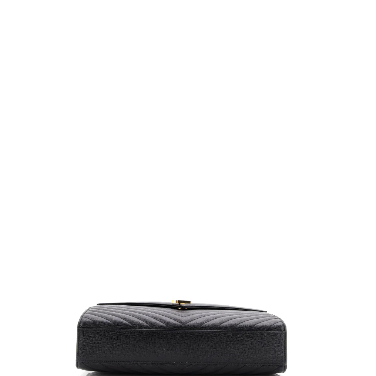 Classic Monogram Envelope Satchel Matelasse Chevron Leather Large - Deep Luxury