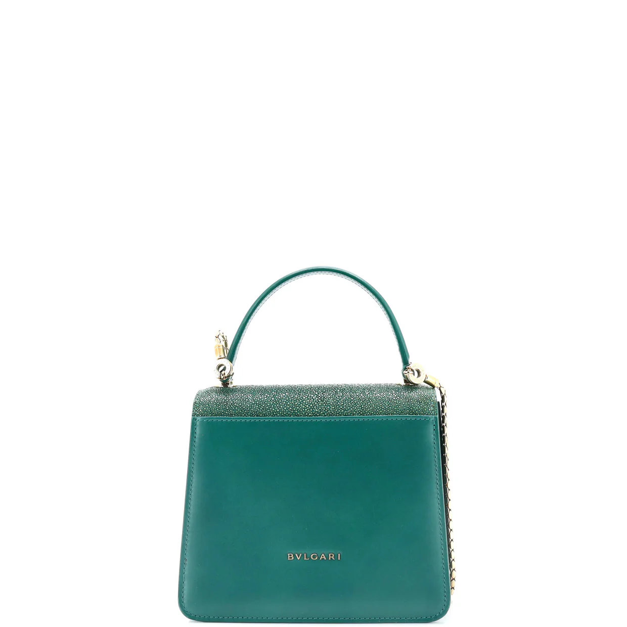 Serpenti Forever Top Handle Bag Leather and Stingray Small - Deep Luxury