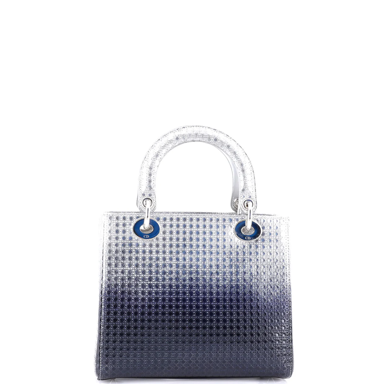 Lady Dior Bag Micro Cannage Ombre Metallic Calfskin Medium - Deep Luxury