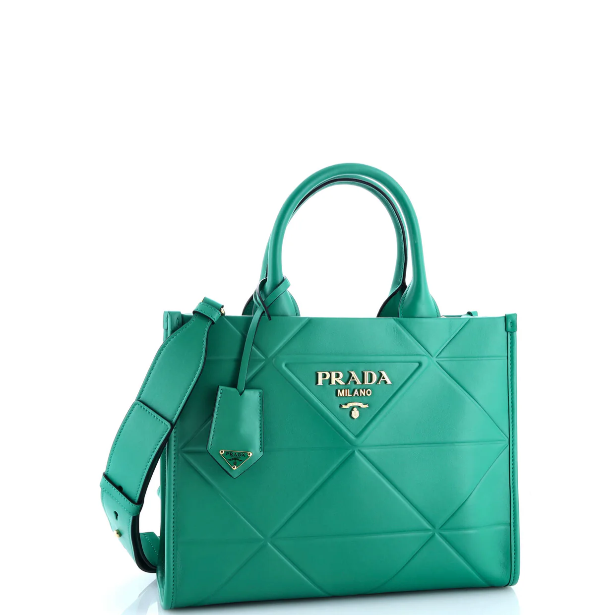 Symbole Shopper Tote Embossed Leather Small - Deep Luxury