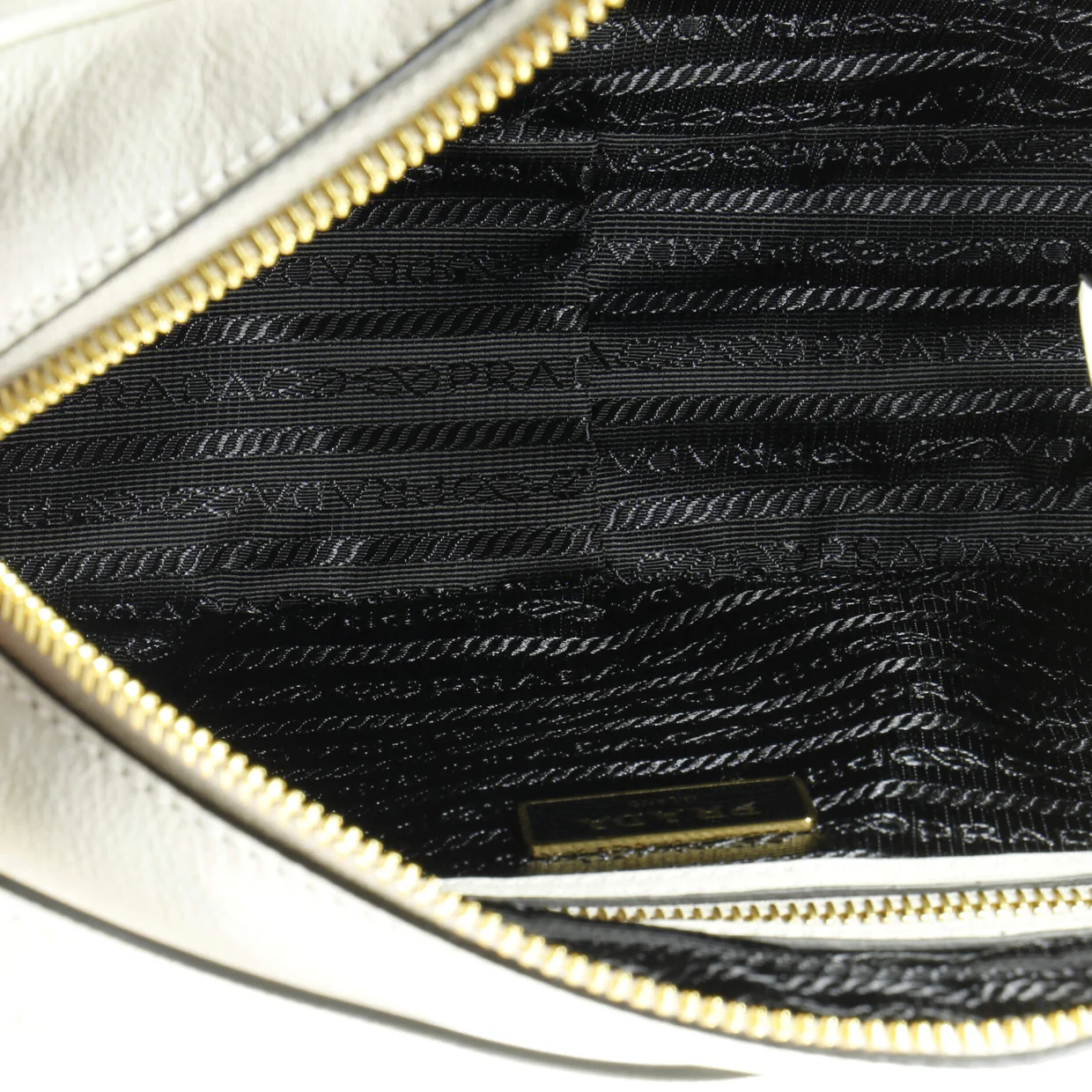 Logo Camera Bag Embossed Leather Small - Deep Luxury