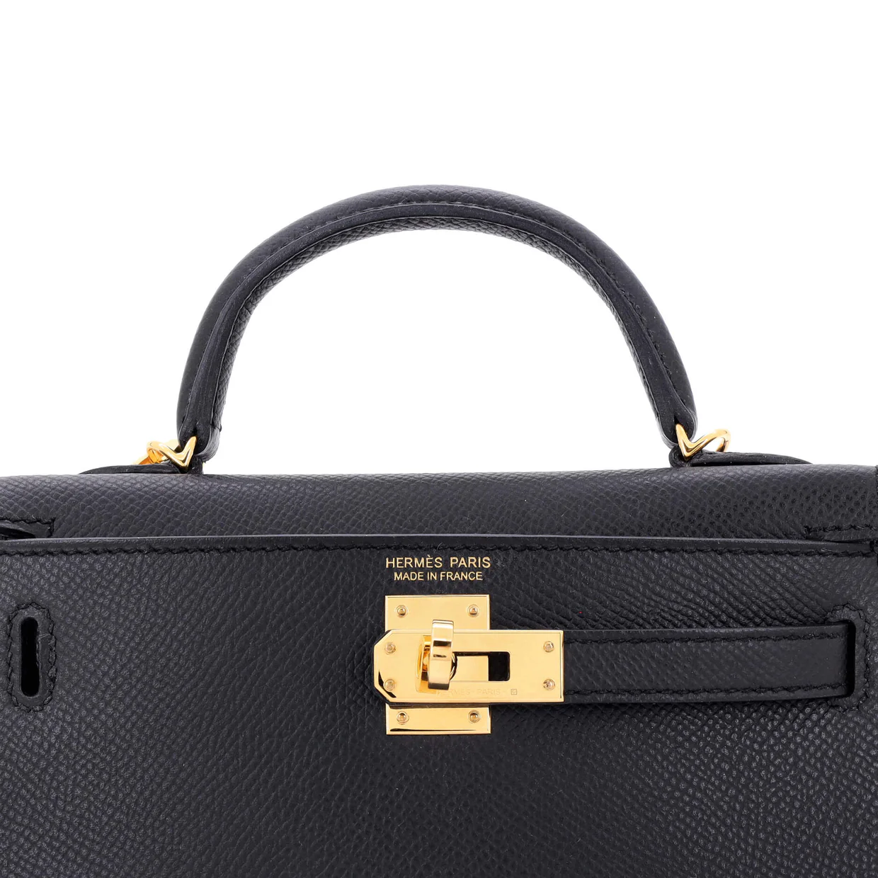 Kelly Mini II Bag Noir Epsom with Gold Hardware 20 - Deep Luxury