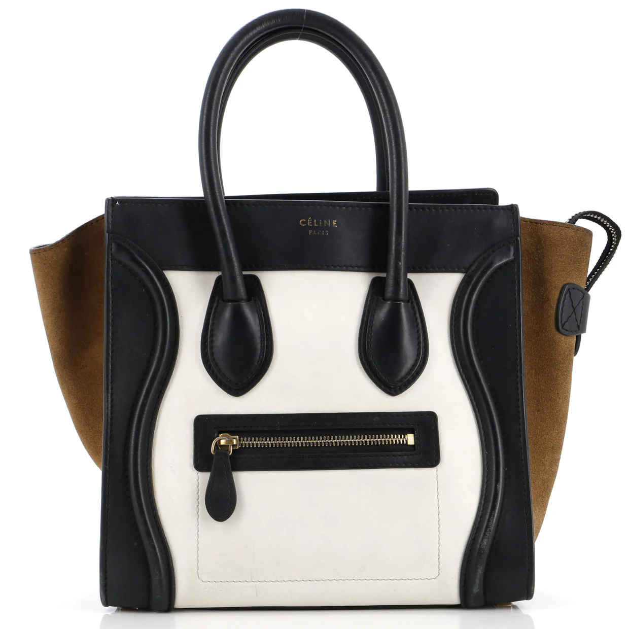 Tricolor Luggage Bag Leather Micro - Deep Luxury