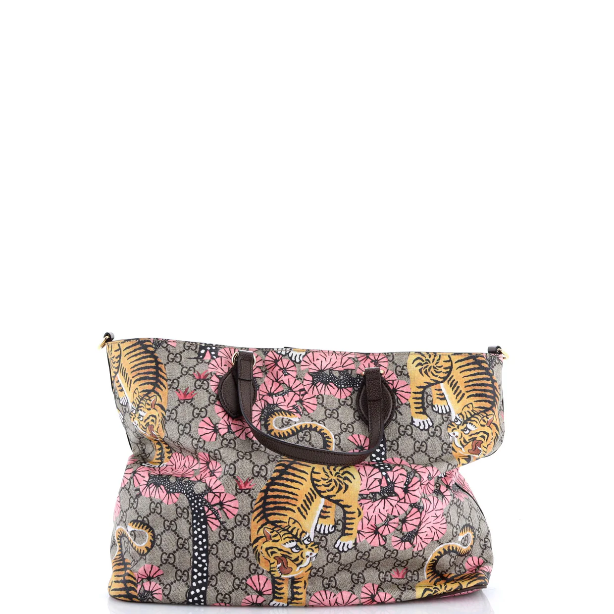 Convertible Soft Tote Bengal Print GG Coated Canvas Medium - Deep Luxury