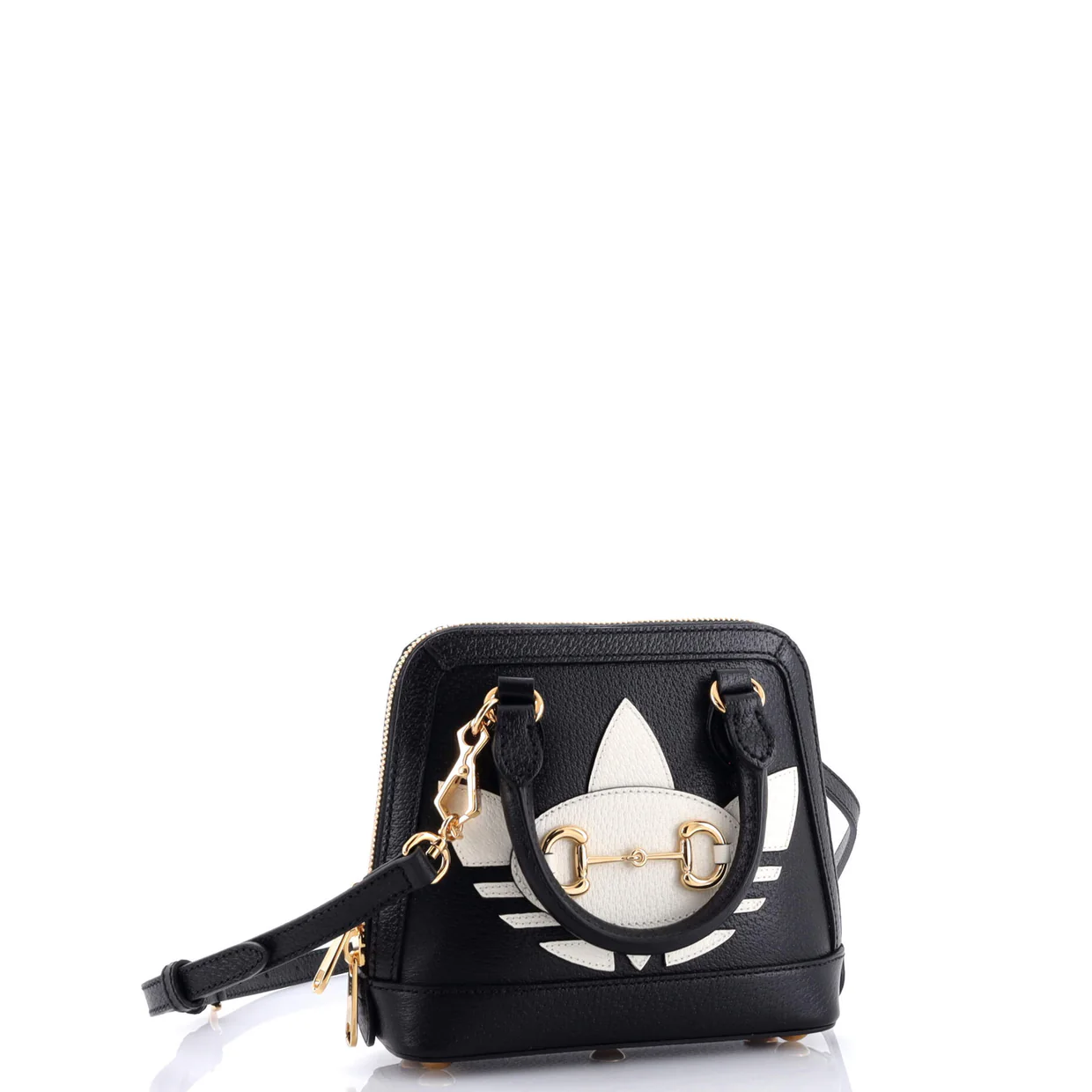 x Adidas Horsebit 1955 Top Handle Bag Leather with Applique Mini - Deep Luxury