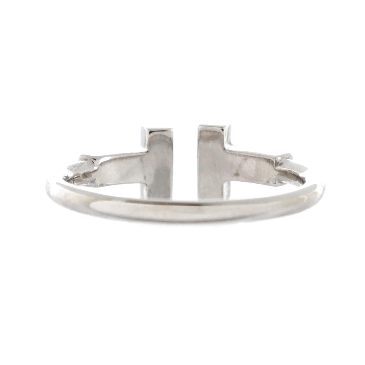 T Wire Ring 18K White Gold with Rubies - Deep Luxury