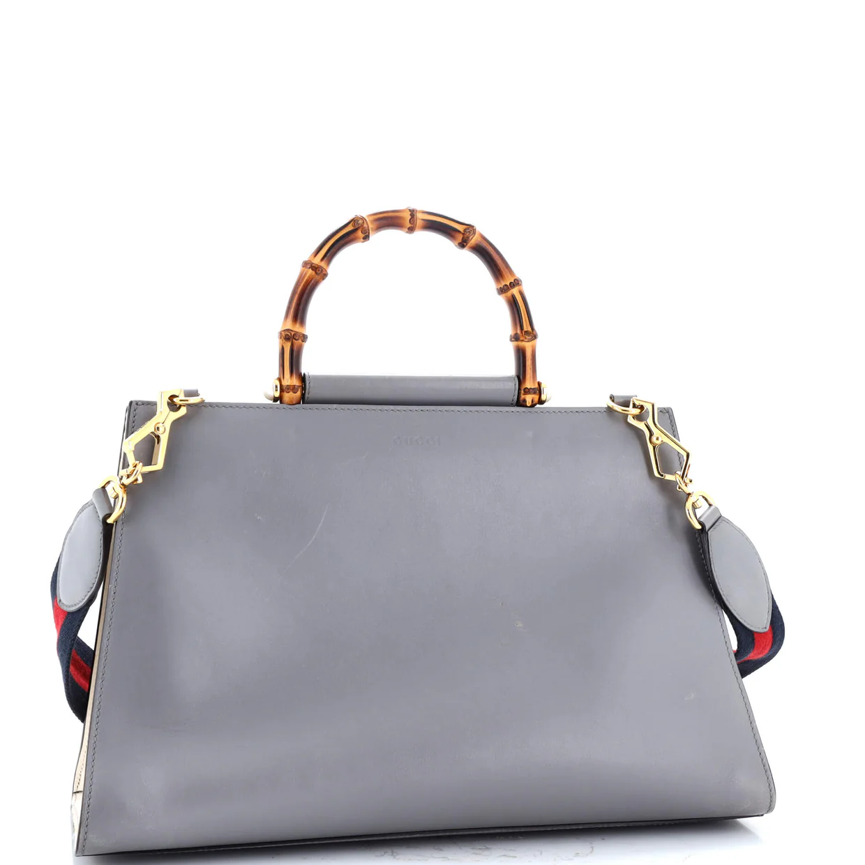 Nymphaea Top Handle Bag Leather Medium - Deep Luxury