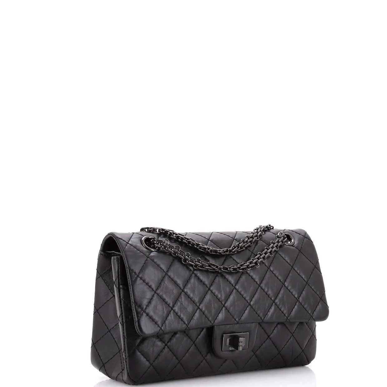 So Black Reissue 2.55 Flap Bag Quilted Aged Calfskin 225 - Deep Luxury