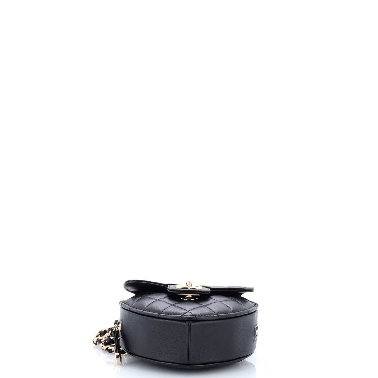 CC in Love Heart Clutch with Chain Quilted Lambskin - Deep Luxury