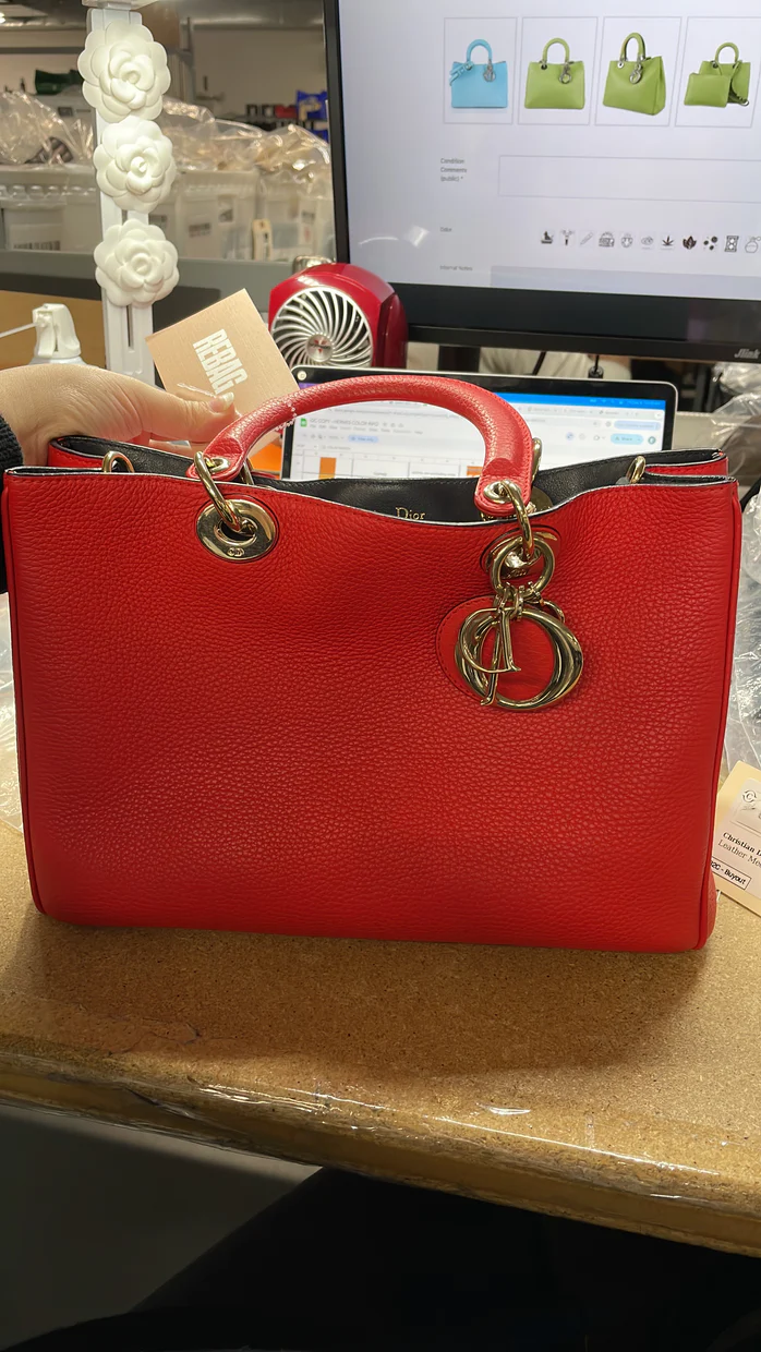 Diorissimo Tote Pebbled Leather Medium - Deep Luxury