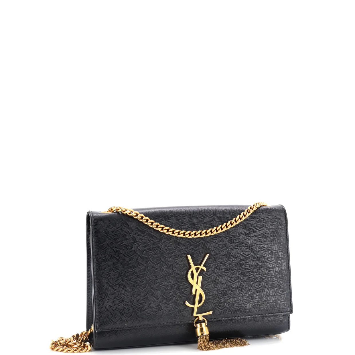 Classic Monogram Tassel Crossbody Bag Leather Medium - Deep Luxury