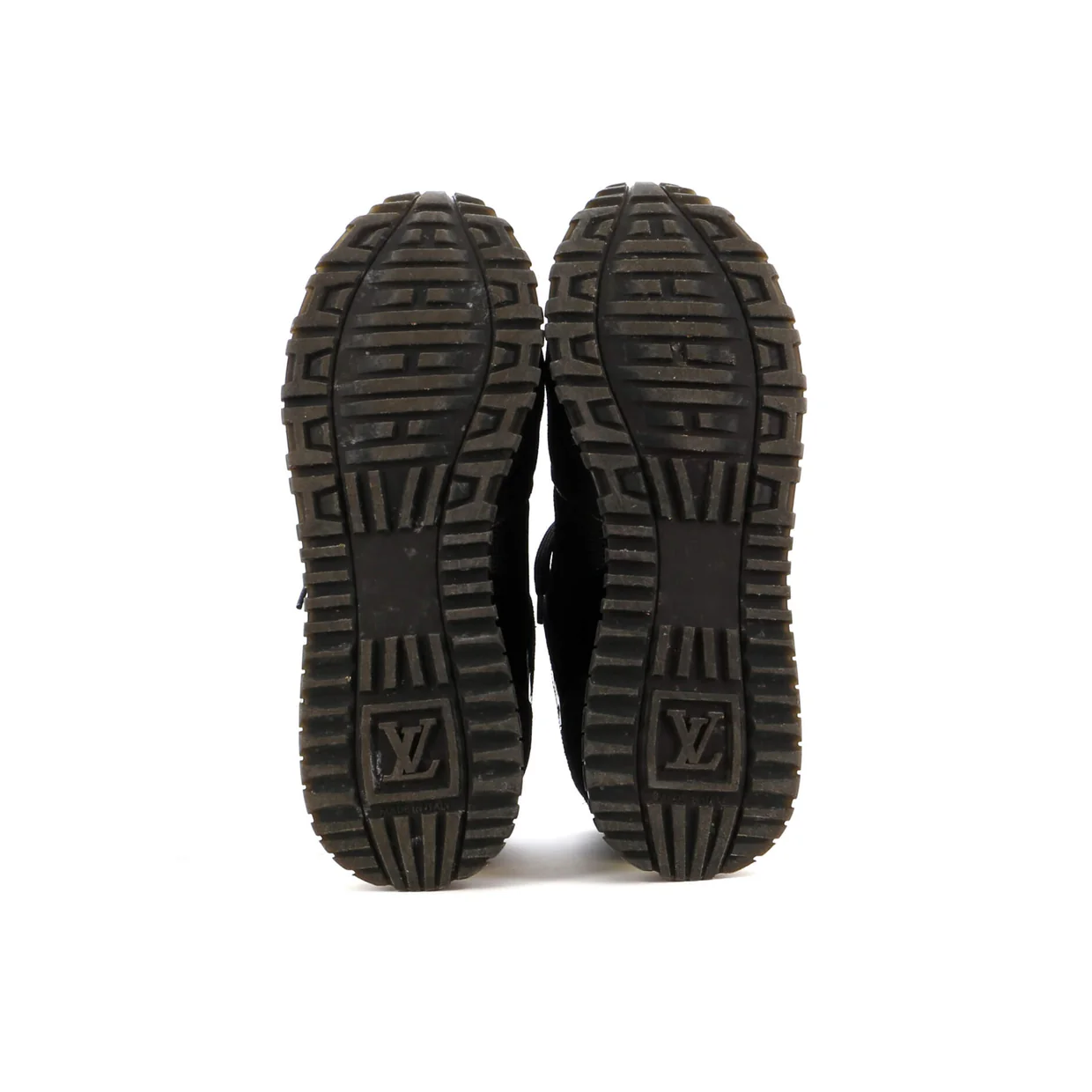 Women's Run Away Sneakers Mesh with Monogram Canvas and Suede - Deep Luxury