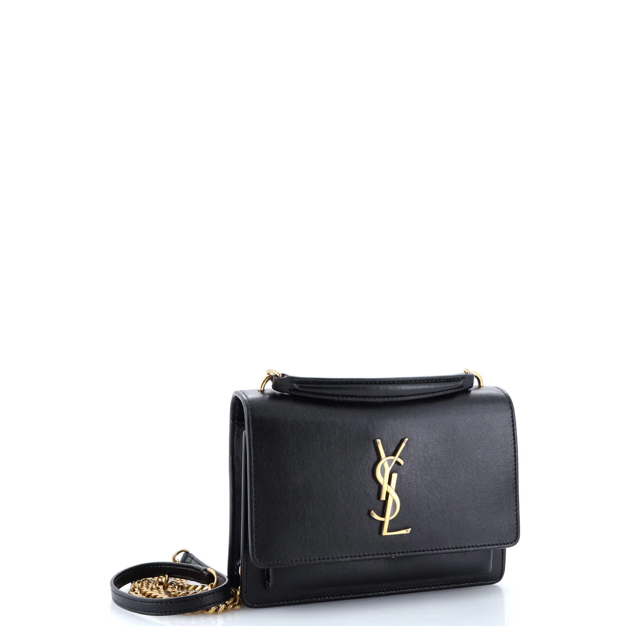 Sunset Top Handle Chain Wallet Leather - Deep Luxury