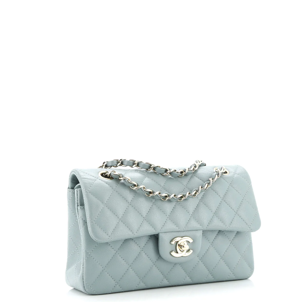 Classic Double Flap Bag Quilted Caviar Small - Deep Luxury