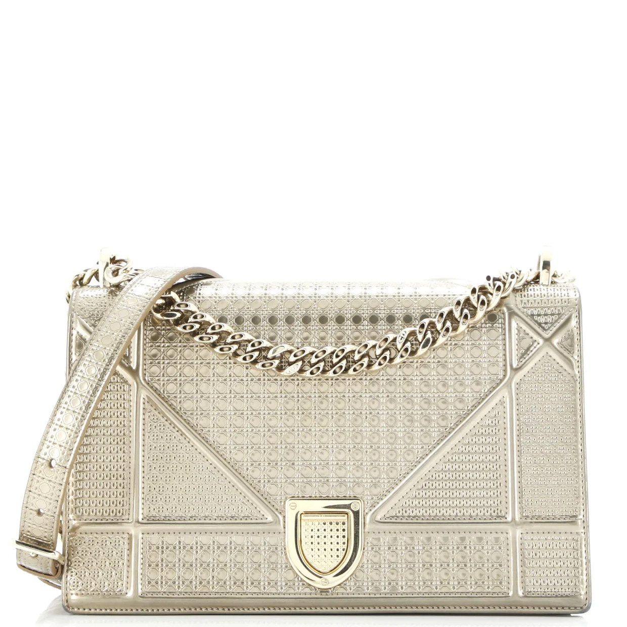 Diorama Flap Bag Cannage Embossed Calfskin Medium - Deep Luxury