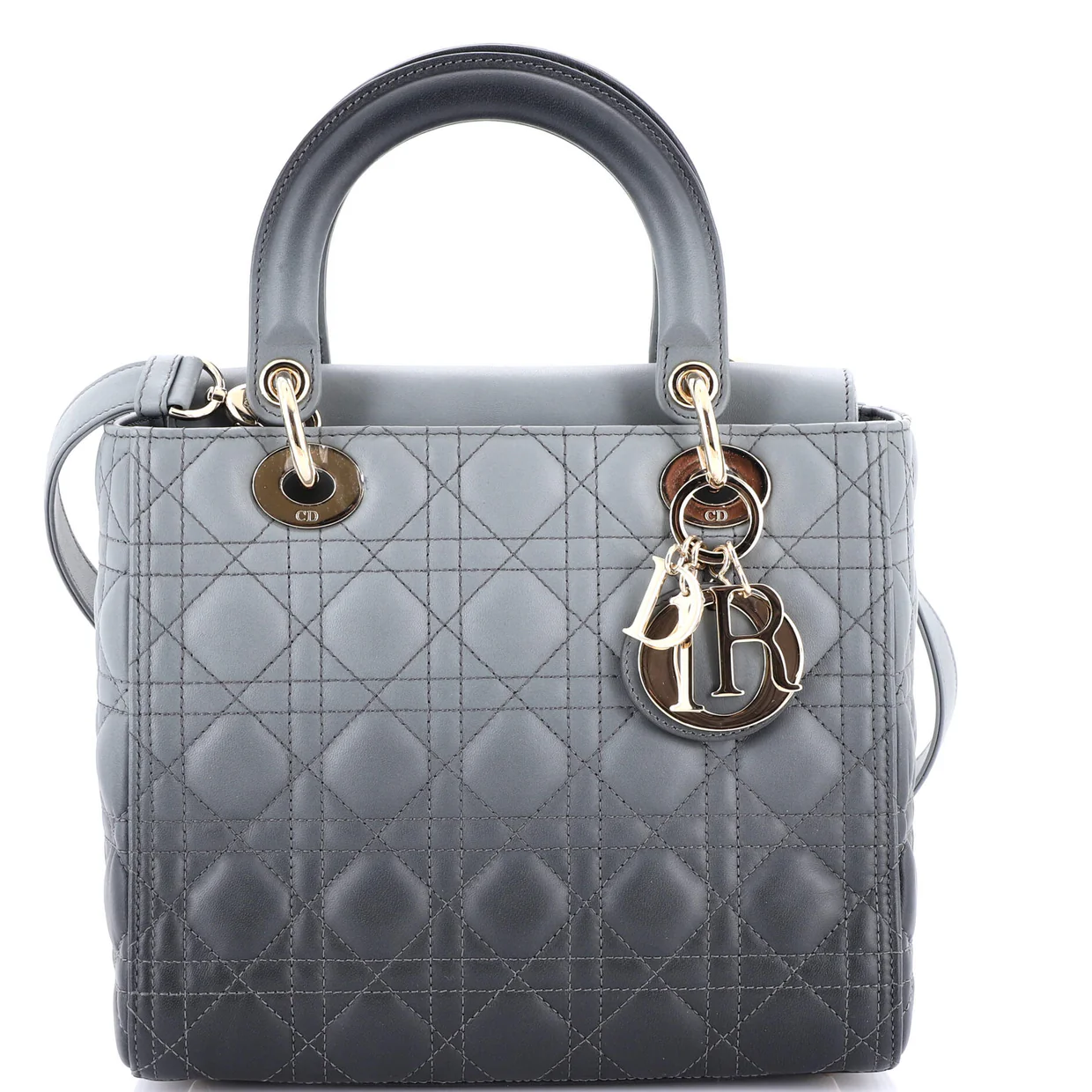 Lady Dior Bag Cannage Quilt Gradient Lambskin Medium - Deep Luxury