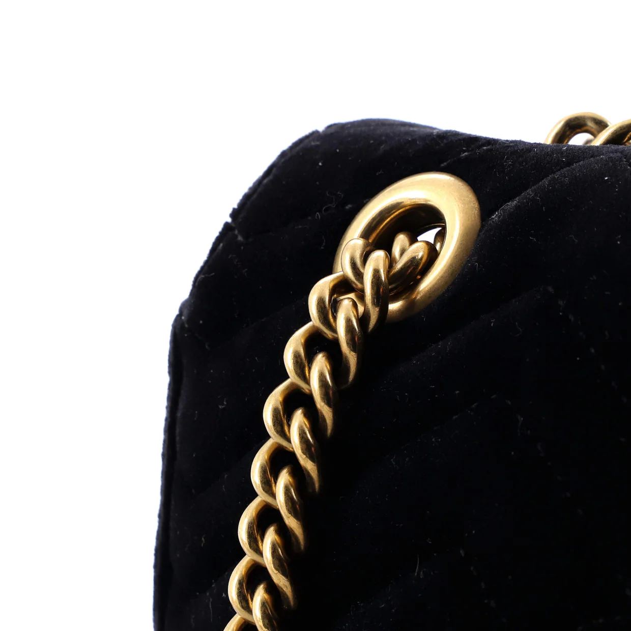 GG Marmont Flap Bag Crystal Embellished Matelasse Velvet Medium - Deep Luxury