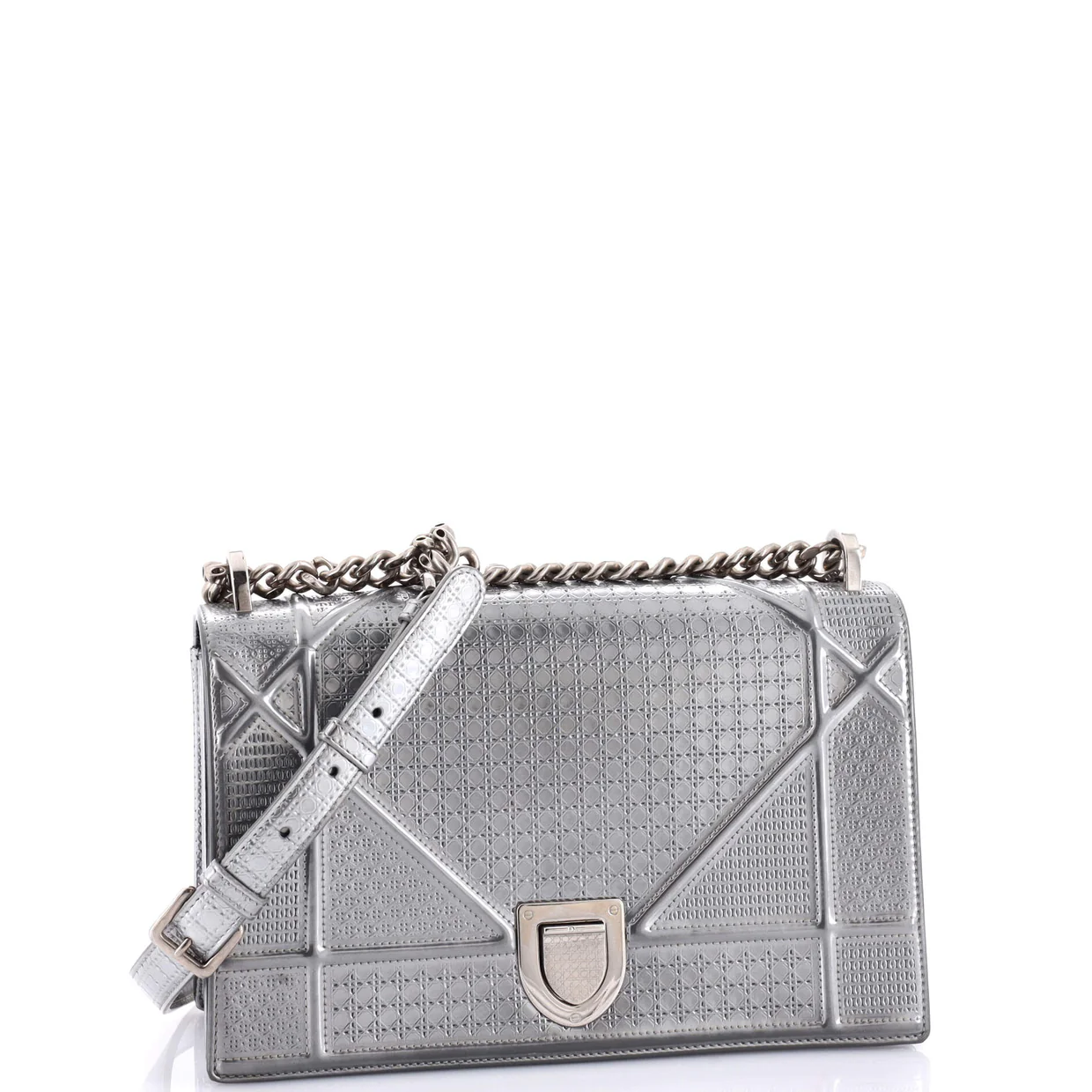 Diorama Flap Bag Cannage Embossed Calfskin Small - Deep Luxury