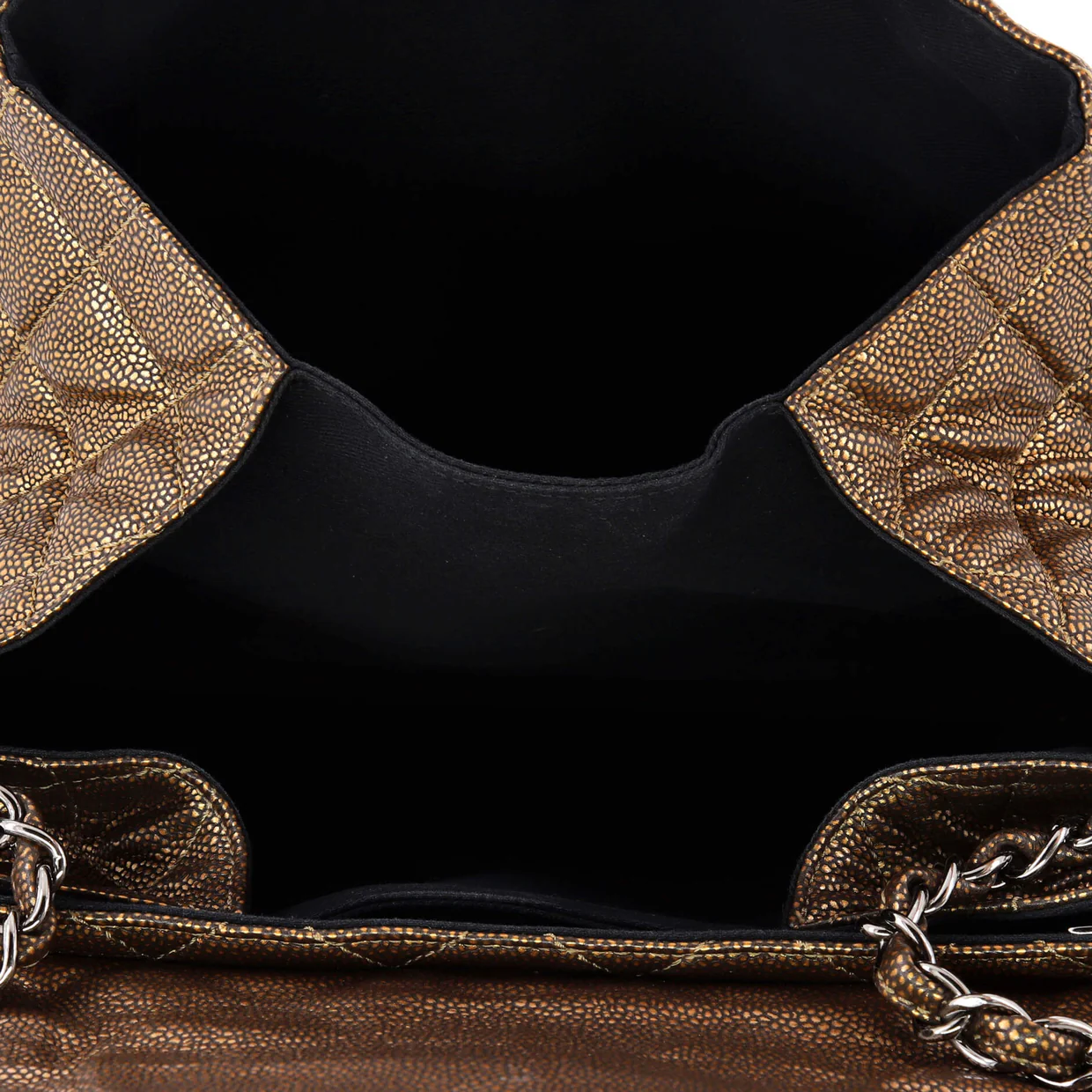 Timeless Accordion Flap Bag Quilted Caviar - Deep Luxury