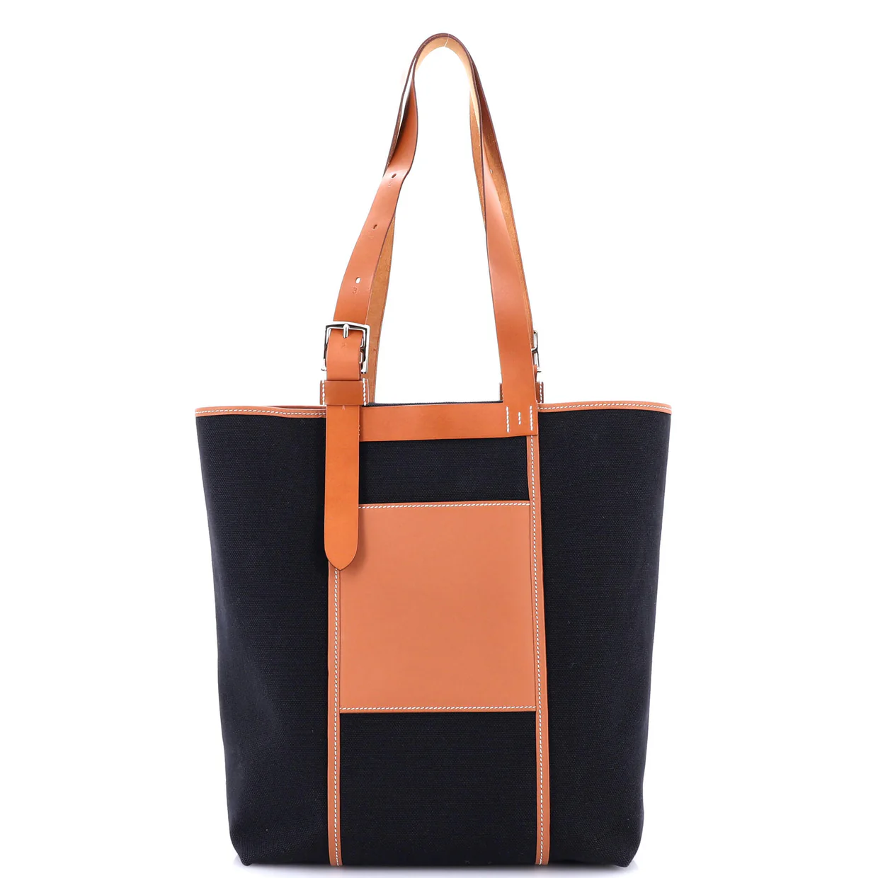 Etriviere Pocket Tote Toile and Leather 27 - Deep Luxury