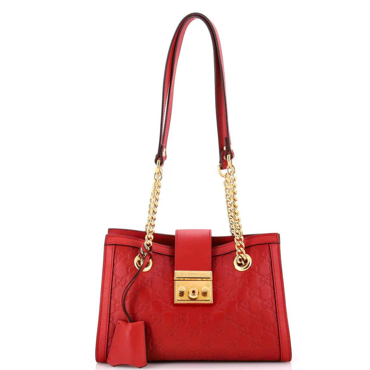 Padlock Chain Tote Guccissima Leather Small - Deep Luxury