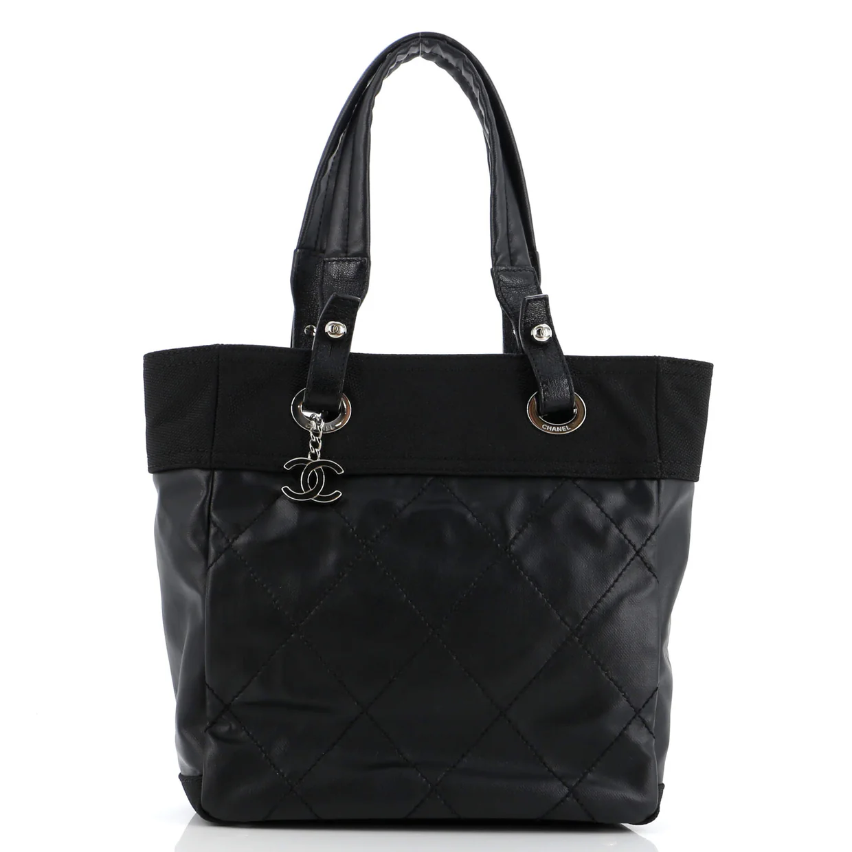 Biarritz Tote Quilted Coated Canvas Small - Deep Luxury